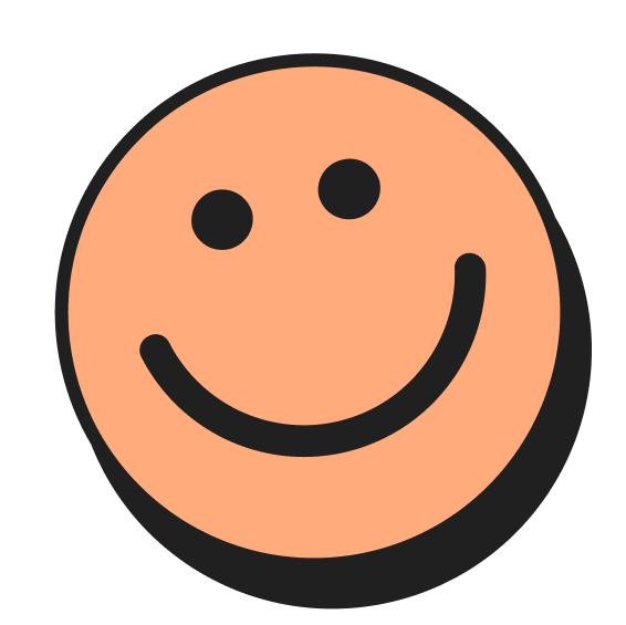 Orange Smile Face Figure